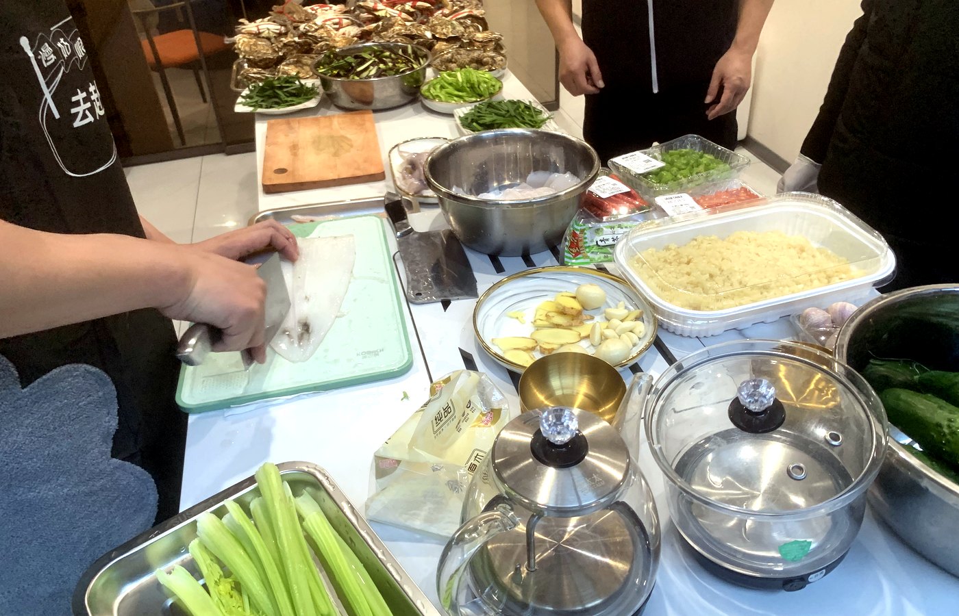 七号院客人备餐互动现场
